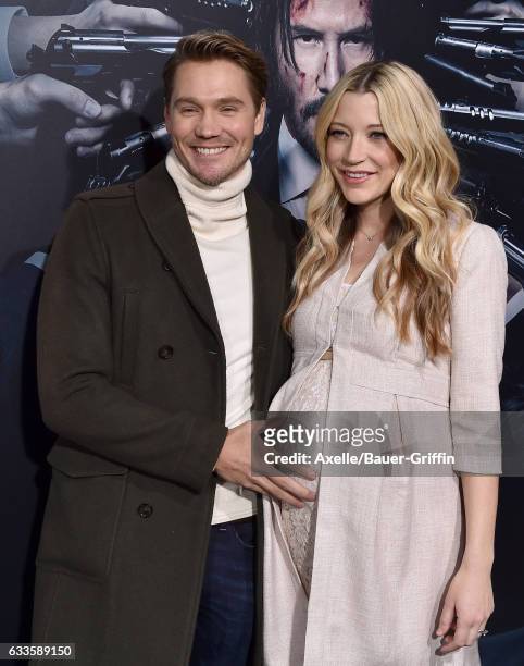 Actors Chad Michael Murray and Sarah Roemer arrive at the Los Angeles premiere of Summit Entertainment's 'John Wick: Chapter 2' at ArcLight Hollywood...