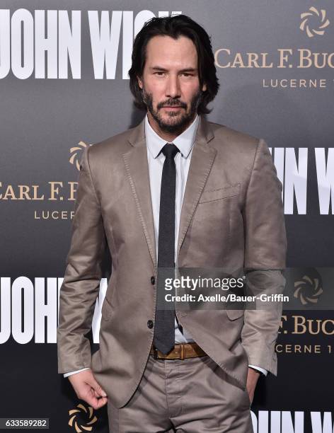 Actor Keanu Reeves arrives at the Los Angeles premiere of Summit Entertainment's 'John Wick: Chapter 2' at ArcLight Hollywood on January 30, 2017 in...