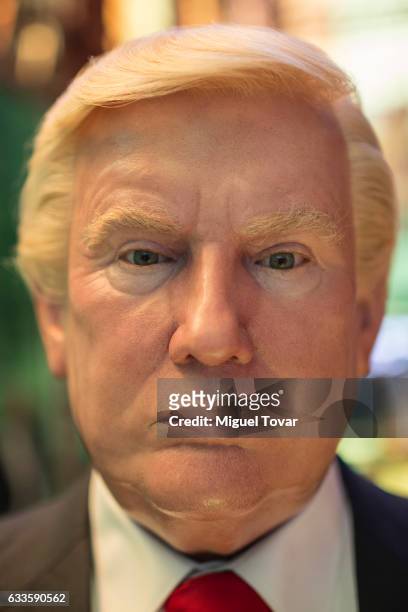 Wax replica of U.S. President Donald Trump is displayed and currently stands next to Mexican President Enrique Peña Nieto's replica at the Wax...