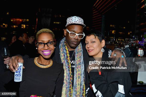 Kanene Holder, Andrew Lockhart and Marta Diaz attend Morrison Hotel Gallery & Dream Hotels Present An Evening of Hip-Hop: Photography, Music & Video...