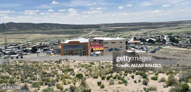 General view of the "Democratic and Cultural Revolution Museum" during its inauguration in Orinoca, Oruro department, western Bolivia on February 2,...