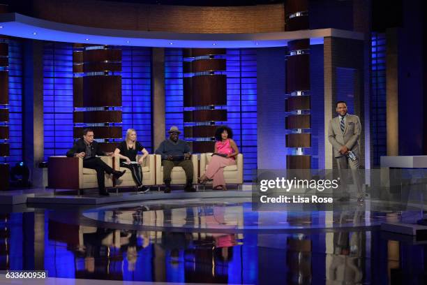 Tracee Ellis Ross, Cedric the Entertainer, Iliza Shlesinger and Joshua Malina make up the celebrity panel on "To Tell The Truth," Episode 213,...