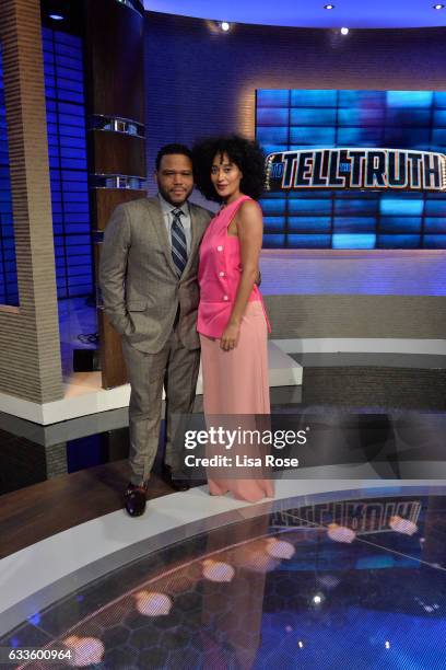 Tracee Ellis Ross, Cedric the Entertainer, Iliza Shlesinger and Joshua Malina make up the celebrity panel on "To Tell The Truth," Episode 213,...