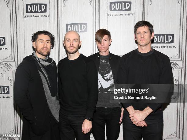 Davey Havok, Hunter Burgan, Jade Puget, and Adam Carson of AFI attend the Build series at Build Studio on February 2, 2017 in New York City.