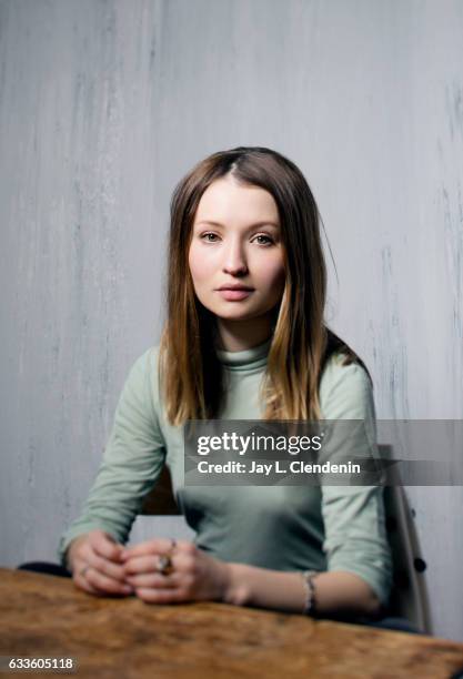 Actress Emily Browning, from the film Golden Exits, is photographed at the 2017 Sundance Film Festival for Los Angeles Times on January 22, 2017 in...