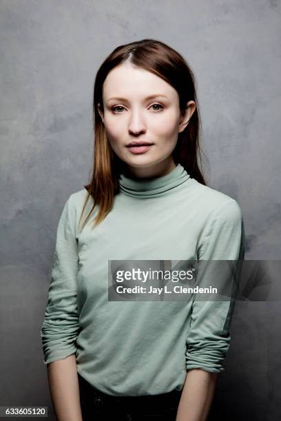 Actress Emily Browning, from the film Golden Exits, is photographed at the 2017 Sundance Film Festival for Los Angeles Times on January 22, 2017 in...