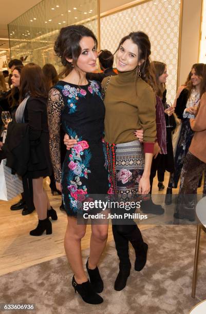 Sarah Ann Macklin and Rosanna Falconer attendÊa VIP party to celebrate the opening of luxury Italian brand Furla's Brompton Road Flagship store, in...