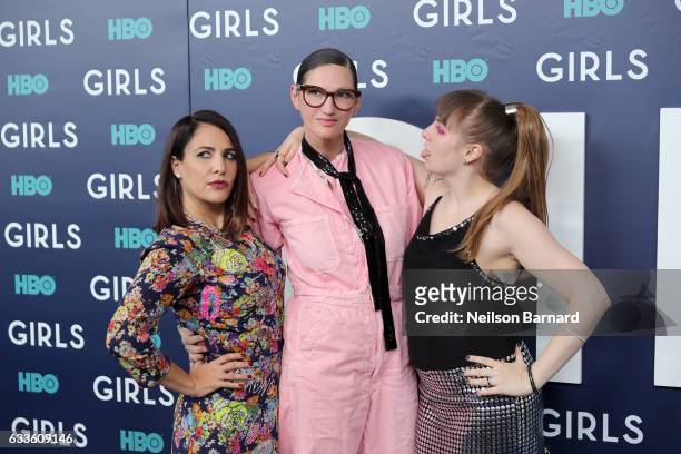 Executive Producer Jennifer Konner, Fashion Designer Jenna Lyons and Actress Lena Dunham attend the New York Premiere of the Sixth & Final Season of...