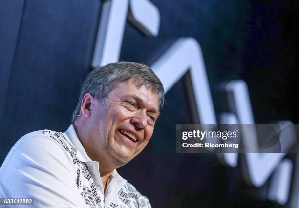 Guenter Butschek, chief executive officer of Tata Motors Ltd., attends a news conference in Mumbai, India, on Thursday, Feb. 2, 2017. Tata, best...