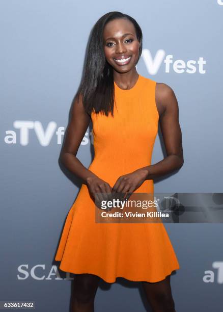 Actor Anna Diop attend a press junket for 24: Legacy during Day One of the aTVfest 2017 presented by SCAD on February 2, 2017 in Atlanta, Georgia.