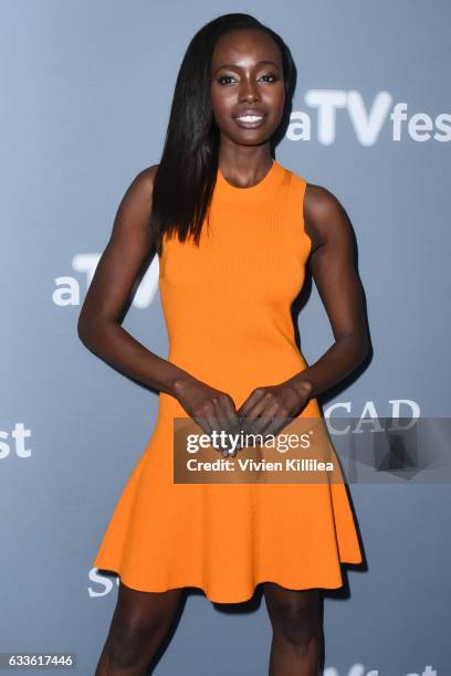 Actor Anna Diop attend a press junket for 24: Legacy during Day One of the aTVfest 2017 presented by SCAD on February 2, 2017 in Atlanta, Georgia.