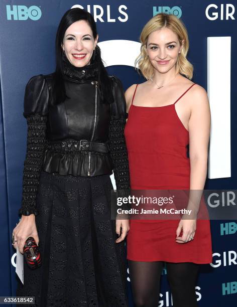 Jill Kargman and Abby Elliott attend The New York Premiere Of The Sixth & Final Season Of "Girls" at Alice Tully Hall, Lincoln Center on February 2,...