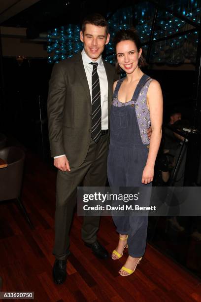 Brian J Smith and Kate O'Flynn arrive at the afterparty at DSTRKT following the press night performance of "The Glass Menagerie" at The Duke Of York...