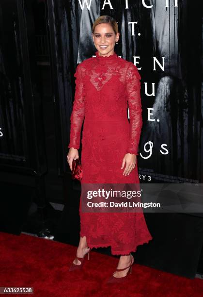 Actress Matilda Lutz attends a screening of Paramount Pictures' "Rings" at Regal LA Live Stadium 14 on February 2, 2017 in Los Angeles, California.