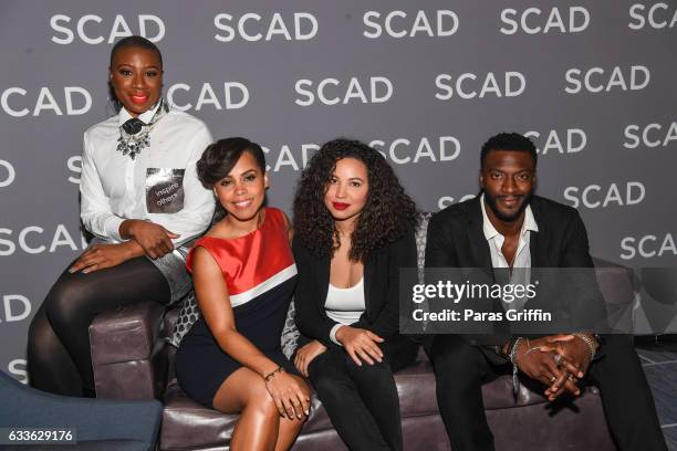 Aisha Hinds, Amirah Vann, Jurnee Smollett-Bell, and Aldis Hodge attend 5th Annual aTVfest at Four Seasons Hotel on February 2, 2017 in Atlanta,...