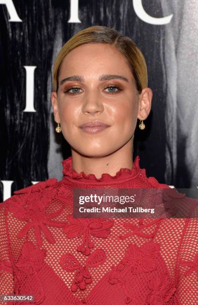 Actress Matilda Lutz attends a screening of Paramount Pictures' "Rings" at Regal LA Live Stadium 14 on February 2, 2017 in Los Angeles, California.