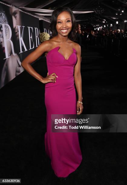 Ashleigh LaThrop attends the premiere of Universal Pictures' "Fifty Shades Darker" at The Theatre at Ace Hotel on February 2, 2017 in Los Angeles,...