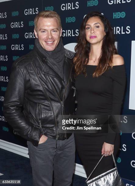 Actors Diego Klattenhoff and Mozhan Marno attend the the New York premiere of the sixth and final season of "Girls" at Alice Tully Hall, Lincoln...