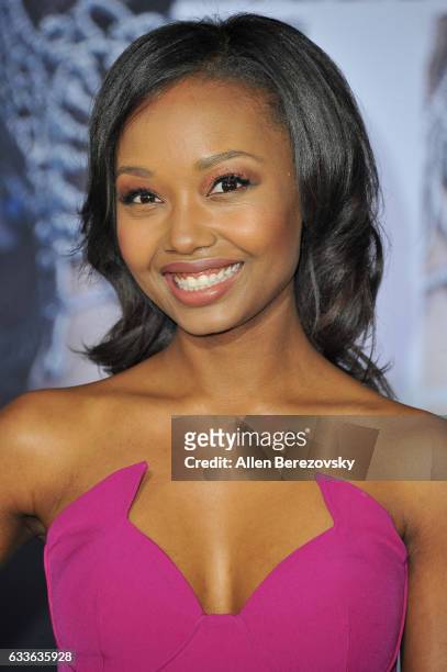 Actress Ashleigh LaThrop attends the Premiere of Universal Pictures' "Fifty Shades Darker" at The Theatre at Ace Hotel on February 2, 2017 in Los...