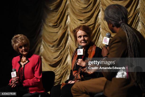 Actresses Karen Sharpe Kramer and Katharine Houghton and film critic Elvis Mitchell attend the Film Independent Screening and Q&A of "Guess Who's...