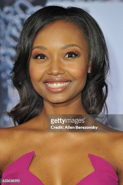 Actress Ashleigh LaThrop attends the Premiere of Universal Pictures' "Fifty Shades Darker" at The Theatre at Ace Hotel on February 2, 2017 in Los...