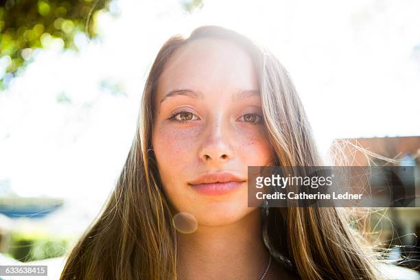 back lit portrait of beautiful teenage girl - south pasadena california stock pictures, royalty-free photos & images