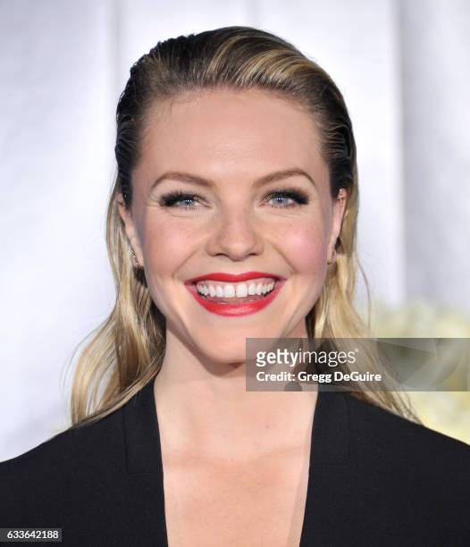 Actress Eloise Mumford arrives at the premiere of Universal Pictures' "Fifty Shades Darker" at The Theatre at Ace Hotel on February 2, 2017 in Los...