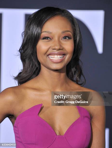 Actress Ashleigh LaThrop arrives at the premiere of Universal Pictures' "Fifty Shades Darker" at The Theatre at Ace Hotel on February 2, 2017 in Los...