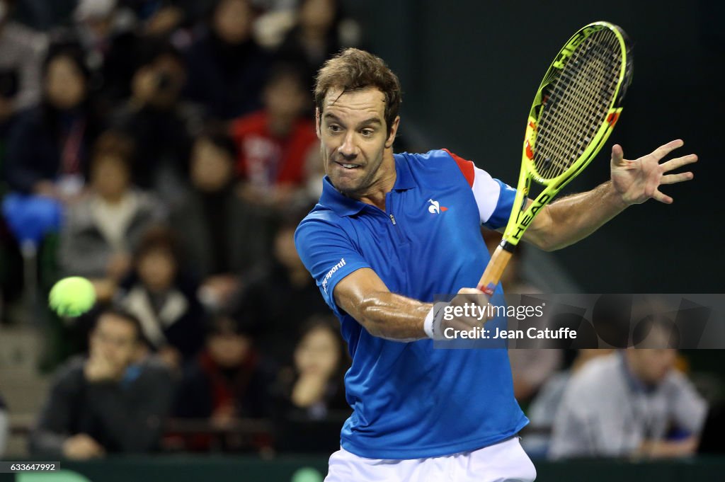 Japan v France: Davis Cup World Group - Day One