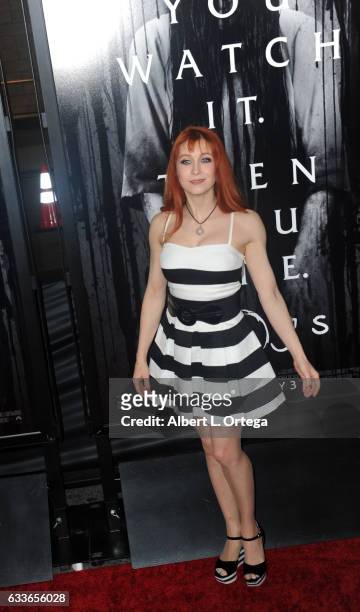 Actress Bonnie Morgan arrives for the Screening Of Paramount Pictures' "Rings" held at Regal LA Live Stadium 14 on February 2, 2017 in Los Angeles,...