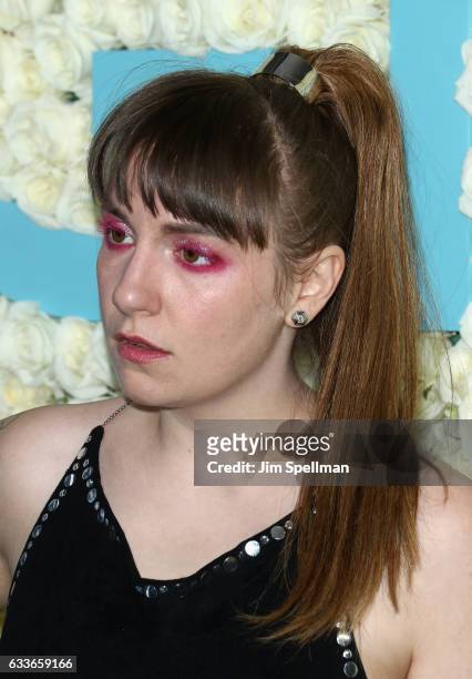 Actress Lena Dunham attends the the New York premiere of the sixth and final season of "Girls" at Alice Tully Hall, Lincoln Center on February 2,...