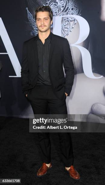 Actor Luke Grimes arrives for the Premiere Of Universal Pictures' "Fifty Shades Darker" at The Theatre at Ace Hotel on February 2, 2017 in Los...