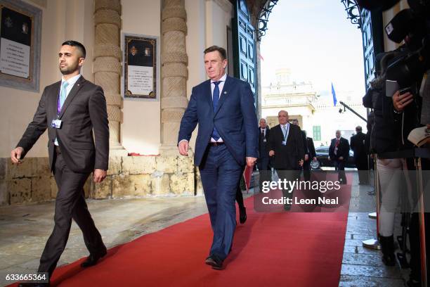 Prime Minister of Latvia, Maris Kucinskis, arrives at the Malta Informal Summit on February 3, 2017 in Valletta, Malta. Theresa May attends an...