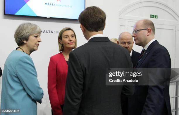 British Prime Minister Theresa May , High Representative of the European Union for Foreign Affairs and Security Policy, Federica Mogherini ,...