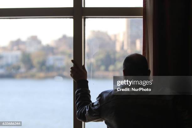 Man stands in one of the major hotels in Cairo on Friday, February 3, 2017.