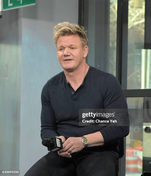 Gordon Ramsay attends Build series to discuss "MasterClass: Gordon Ramsay Teaches Cooking" at Build Studio on February 3, 2017 in New York City.