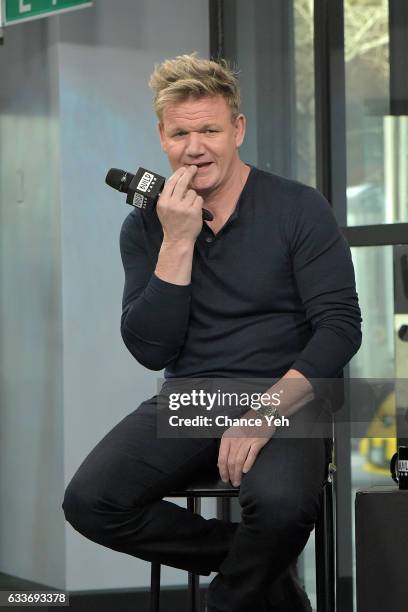 Gordon Ramsay attends Build series to discuss "MasterClass: Gordon Ramsay Teaches Cooking" at Build Studio on February 3, 2017 in New York City.