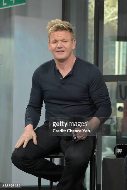 Gordon Ramsay attends Build series to discuss "MasterClass: Gordon Ramsay Teaches Cooking" at Build Studio on February 3, 2017 in New York City.