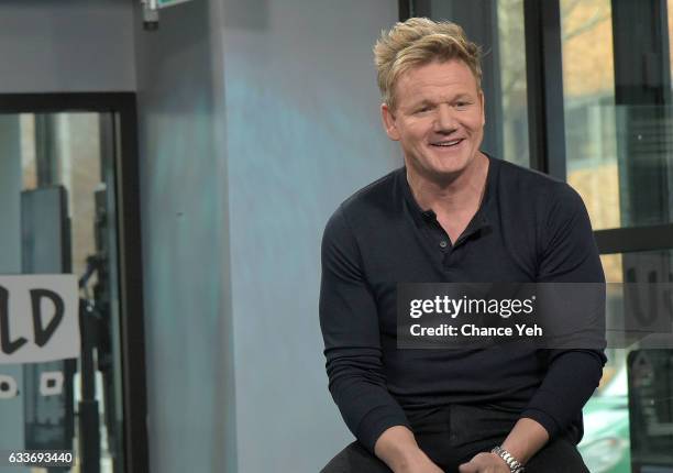 Gordon Ramsay attends Build series to discuss "MasterClass: Gordon Ramsay Teaches Cooking" at Build Studio on February 3, 2017 in New York City.