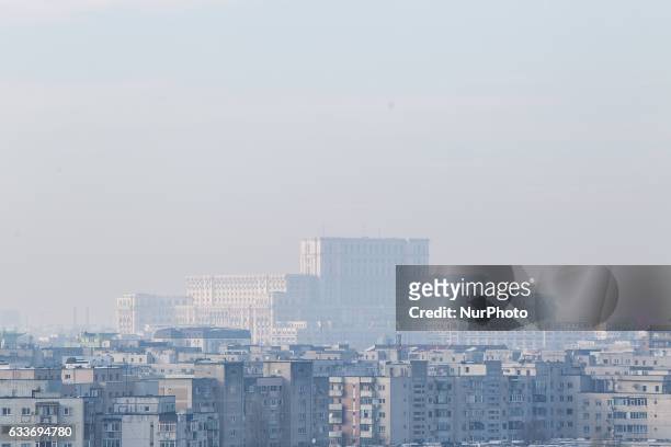 The Parliament of Romania building is seen in central Bucharest on 3 Friday, 2017. The Peoples House as it is also known is the fourth largest but...