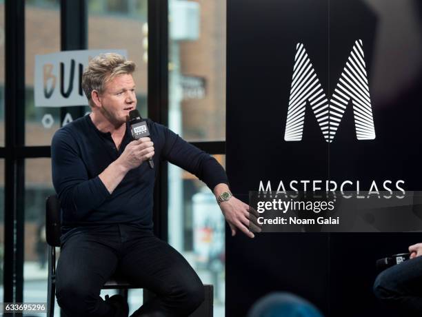 Chef Gordon Ramsay attends Build Series to discuss "MasterClass: Gordon Ramsay Teaches Cooking" at Build Studio on February 3, 2017 in New York City.