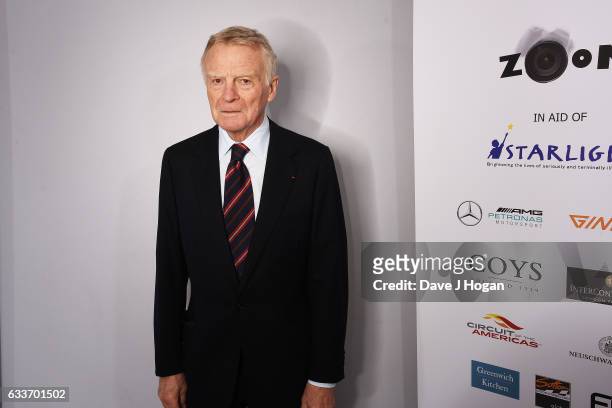 Max Mosley attends the Zoom F1 Charity auction on February 3, 2017 in London, United Kingdom.