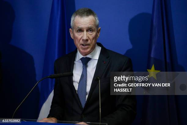 French public prosecutor of Paris Francois Molins addresses a press conference on February 3, 2017 in Paris at the Paris courthouse, following the...