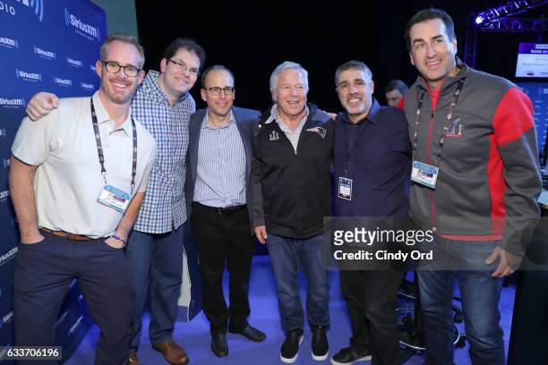 Gary DellAbate, second from right, and John Hein, second from left, host The Howard Stern Wrap Up Show on Howard Sterns exclusive SiriusXM channel,...