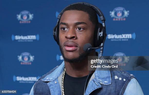 Jacksonville Jaguars Allen Robinson visits the SiriusXM set at Super Bowl LI Radio Row at the George R. Brown Convention Center on February 3, 2017...