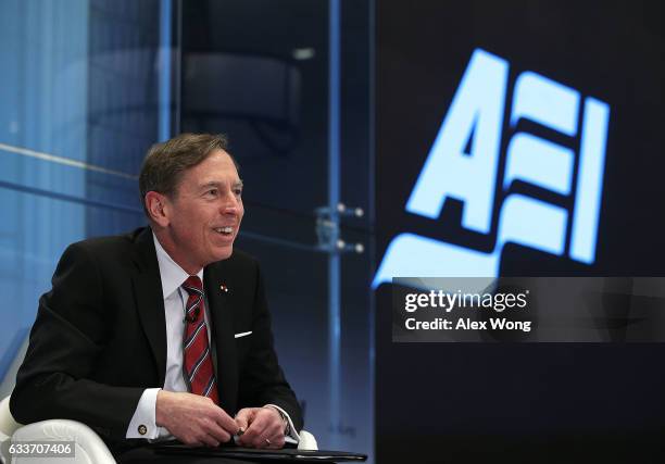 Former CIA Director and retired Army Gen. David Petraeus participates in a discussion February 3, 3017 at American Enterprise Institute for Public...