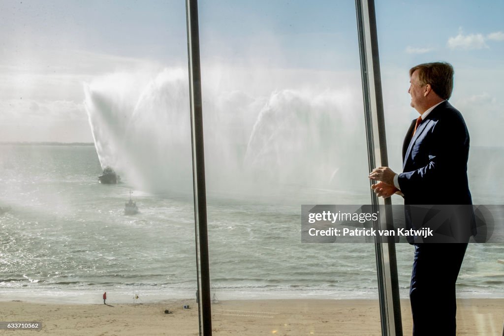 King Willem-Alexander Of Nederlands Opens De Ruyter Maritime College In Vlissingen