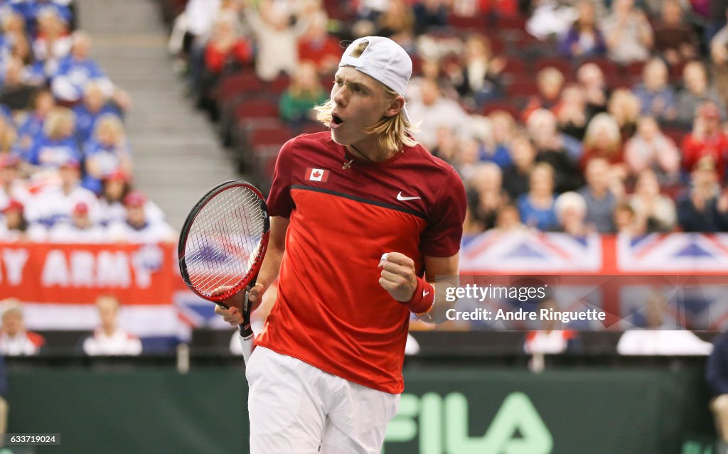 Canada v GB: Davis Cup by BNP Paribas World Group First Round - Day 1