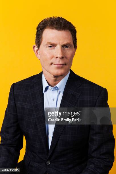 American celebrity chef, restaurateur, and reality television personality Bobby Flay is photographed for Inc. Magazine NYC on February 16, 2015 in...