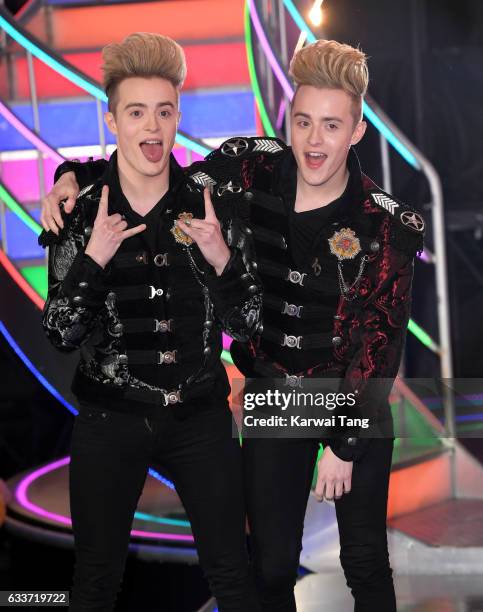 Jedward come 2nd after being evicted from the Celebrity Big Brother houseon February 3, 2017 in Borehamwood, United Kingdom.